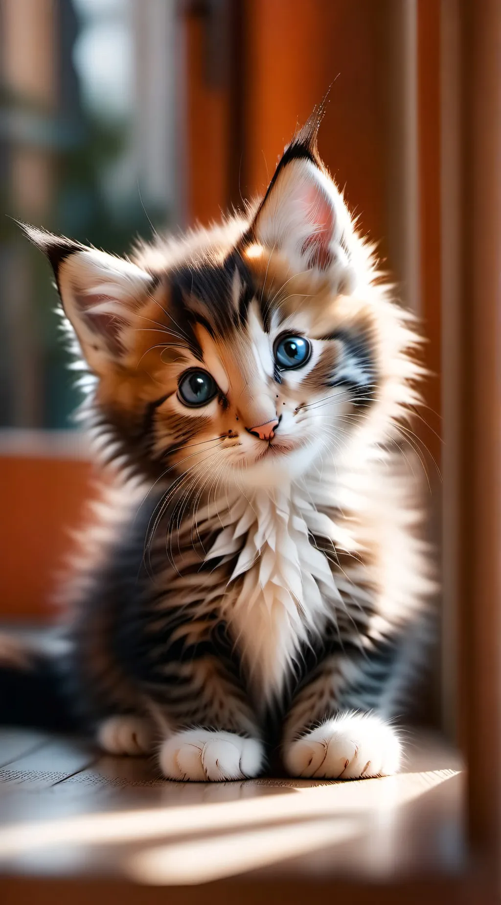 ai character: Skinny kitten background