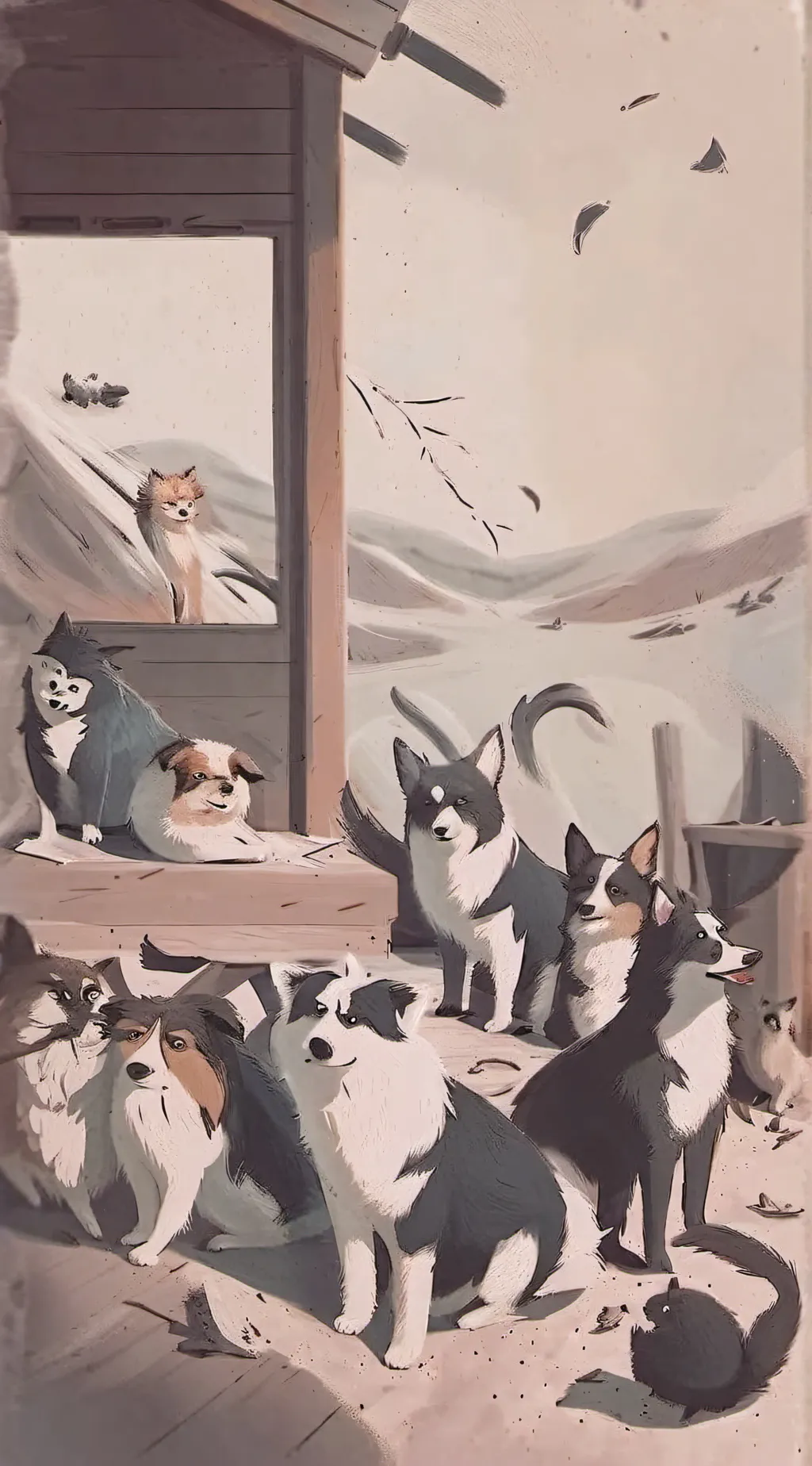 ai character: The Pet House background