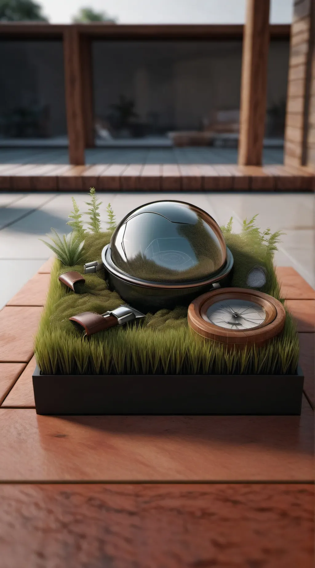 ai character: Grass background