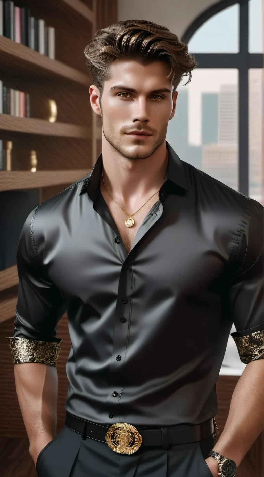 ai character: Alexander Hemswort background