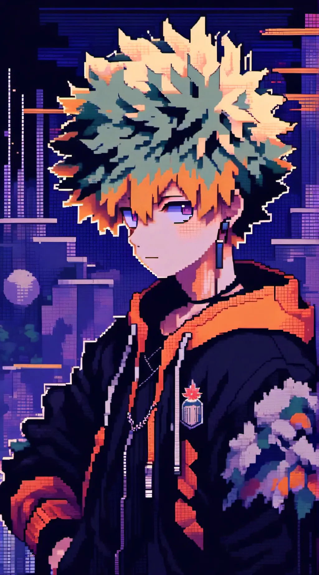 ai character: Katsuki Bakugo  background