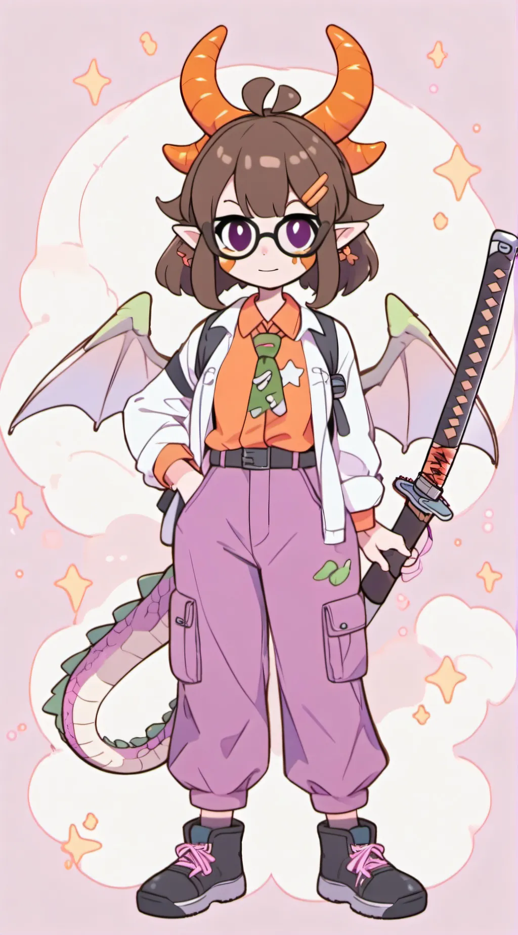 ai character: Kaykashia tunasaki background