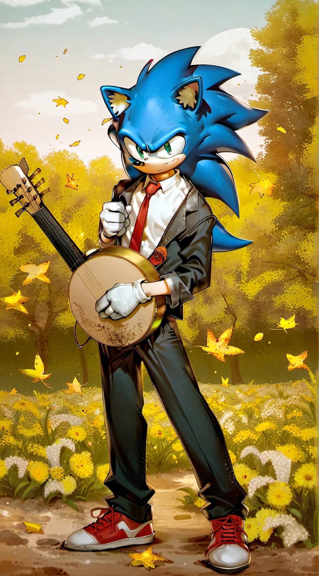 ai character: pregnant sonic background