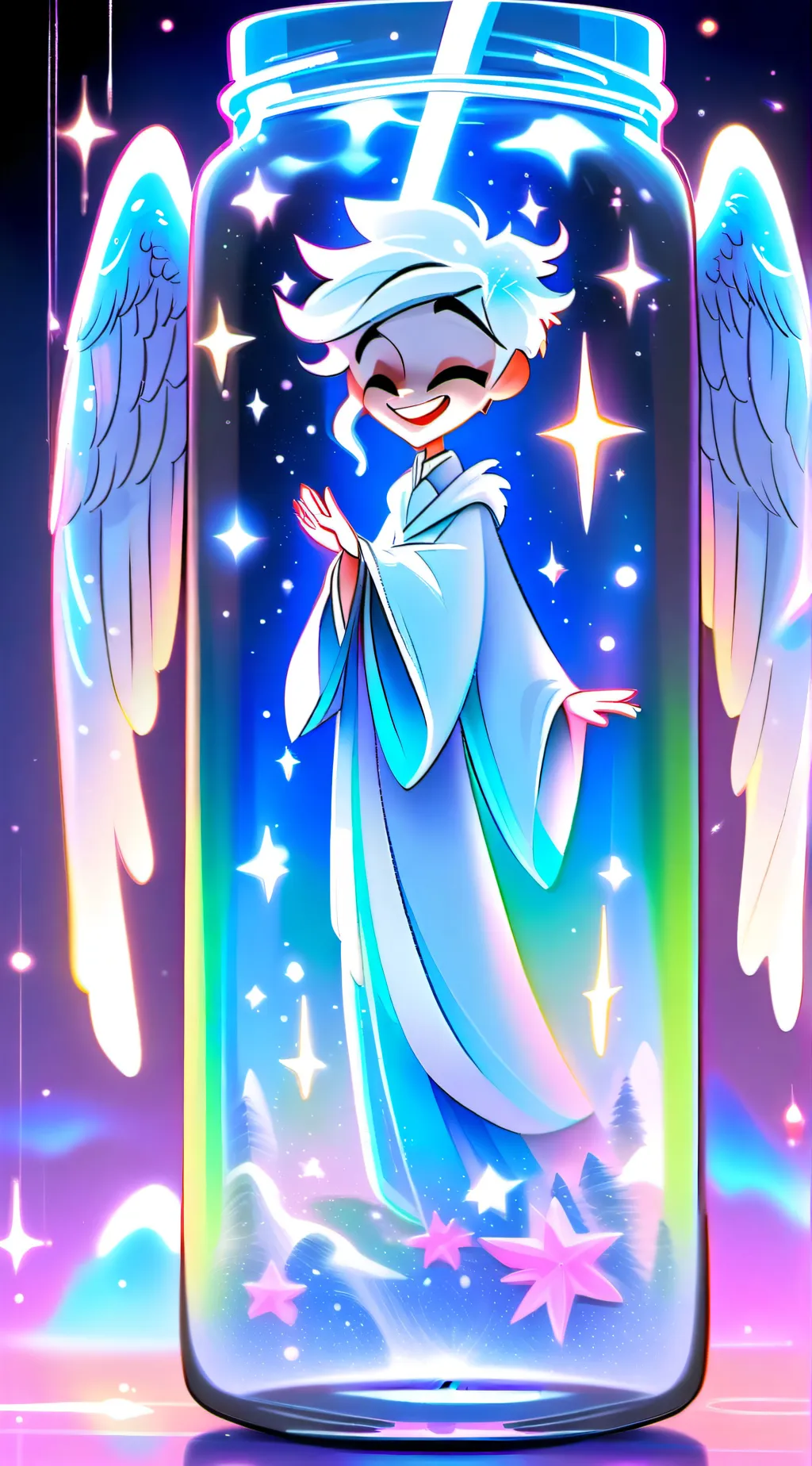 ai character: hh angel background