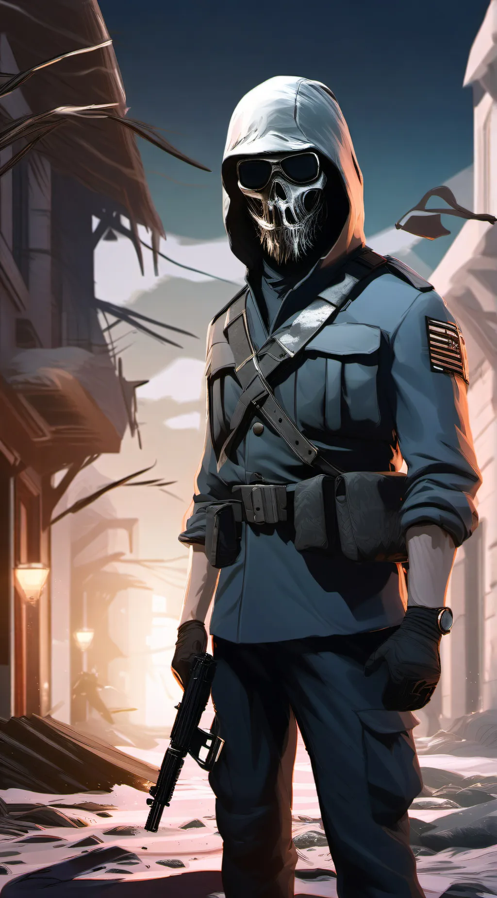 ai character: gost background