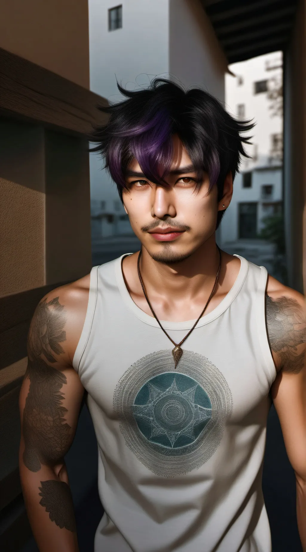 ai character: Trap house background