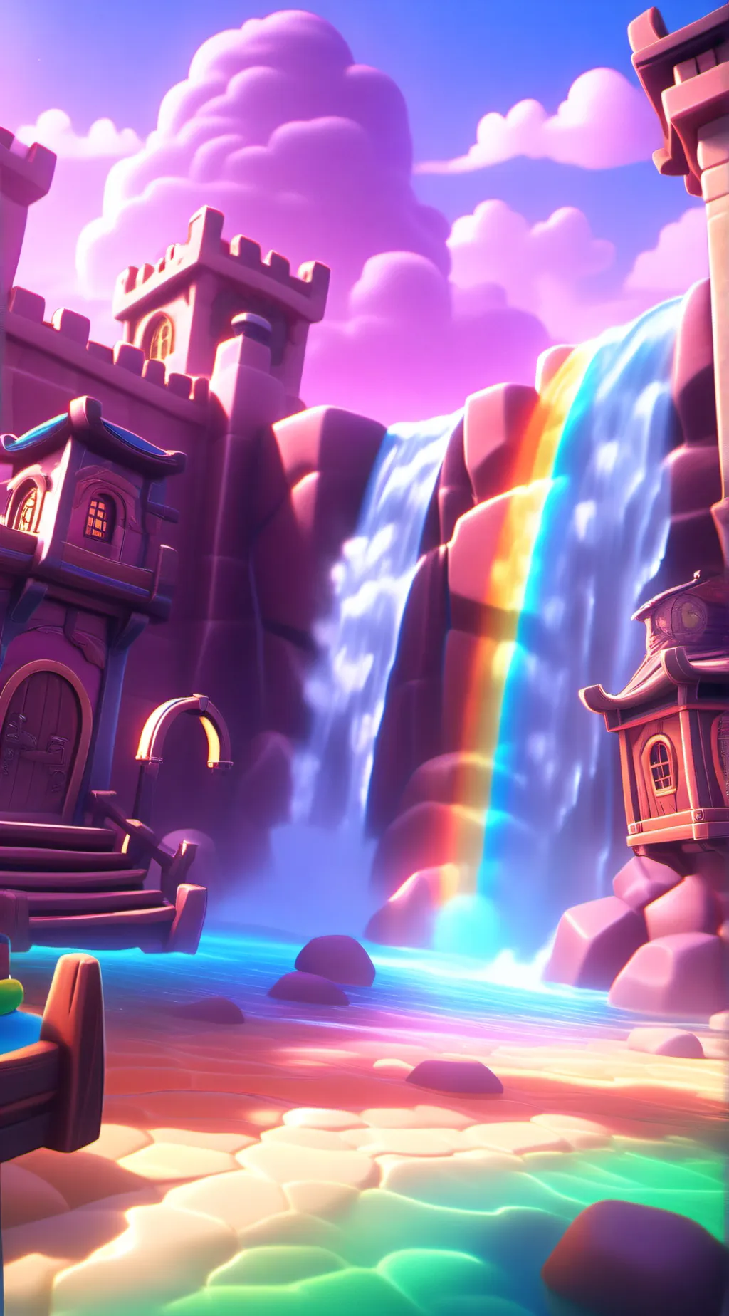 ai character: Rainbow (olden) background