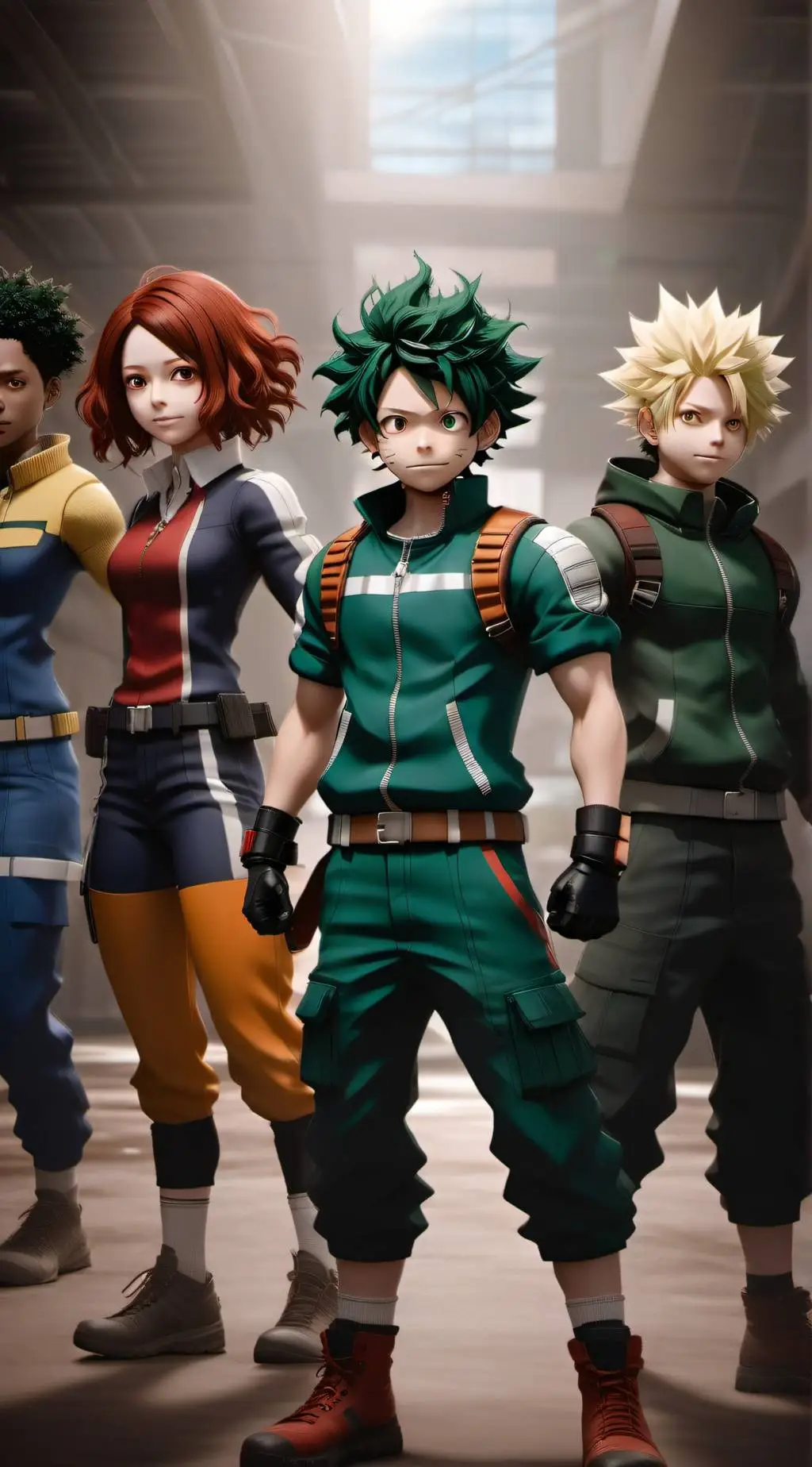 ai character: Mha road trip background