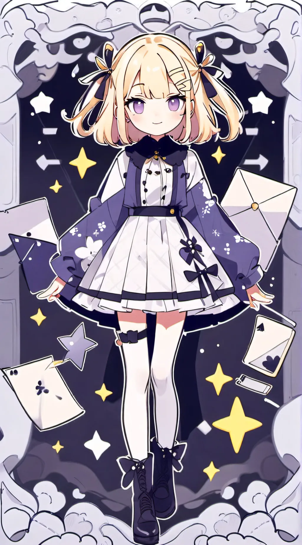 ai character: Kait doodle  background