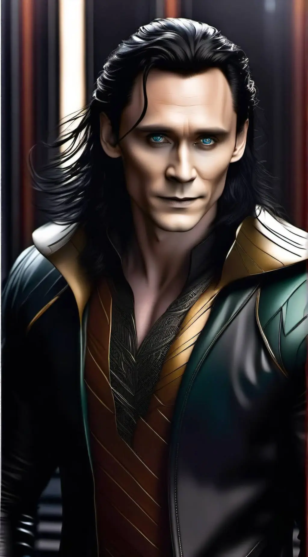 ai character: LOKI  background