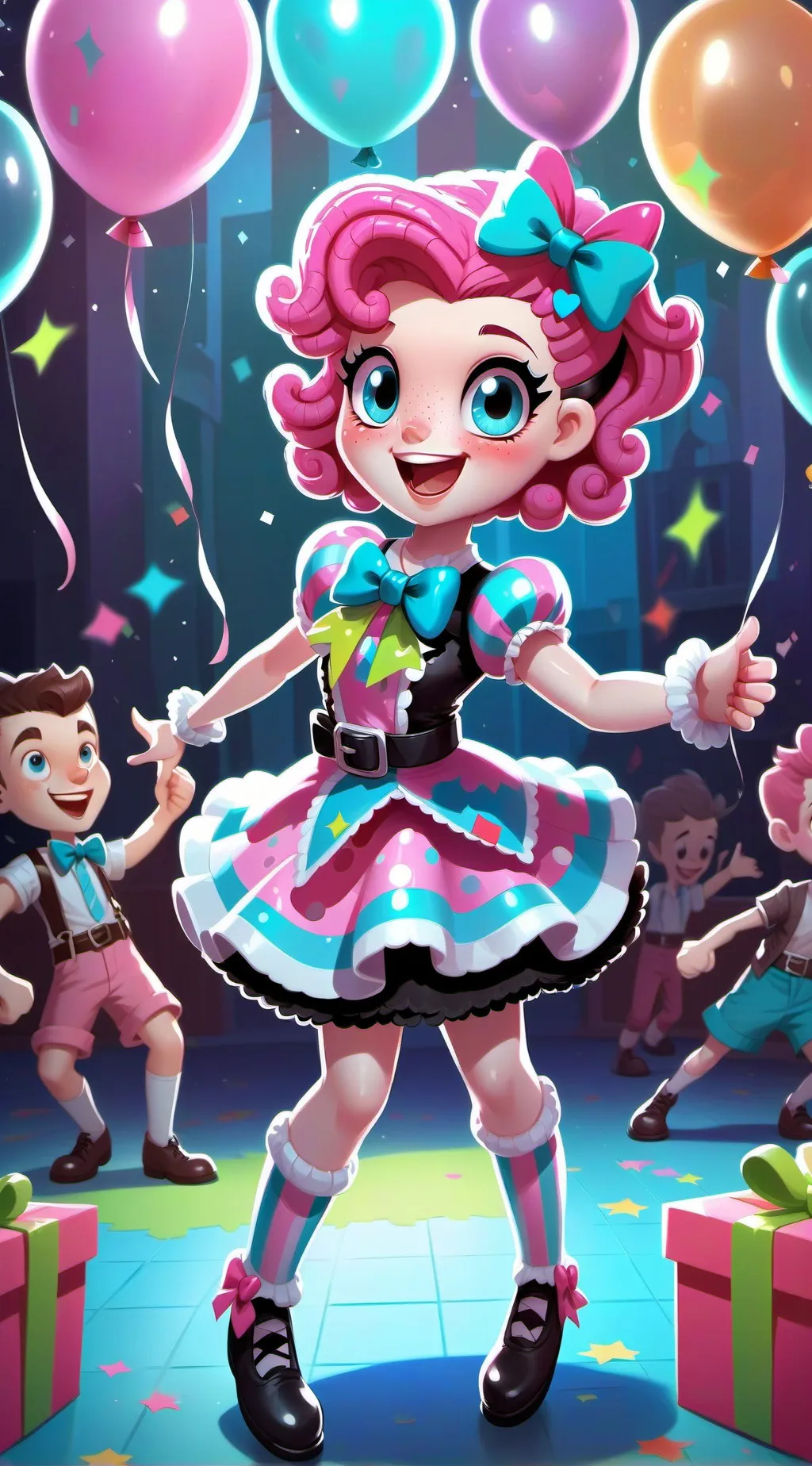 ai character: Pinkie pie  background