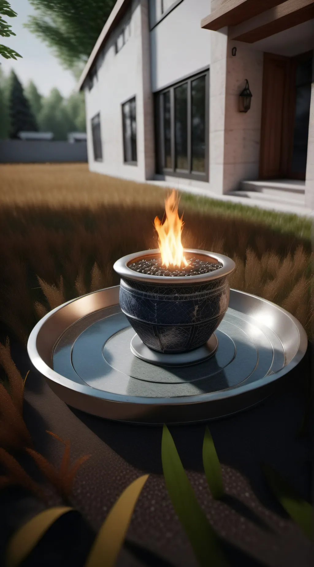 ai character: grass background