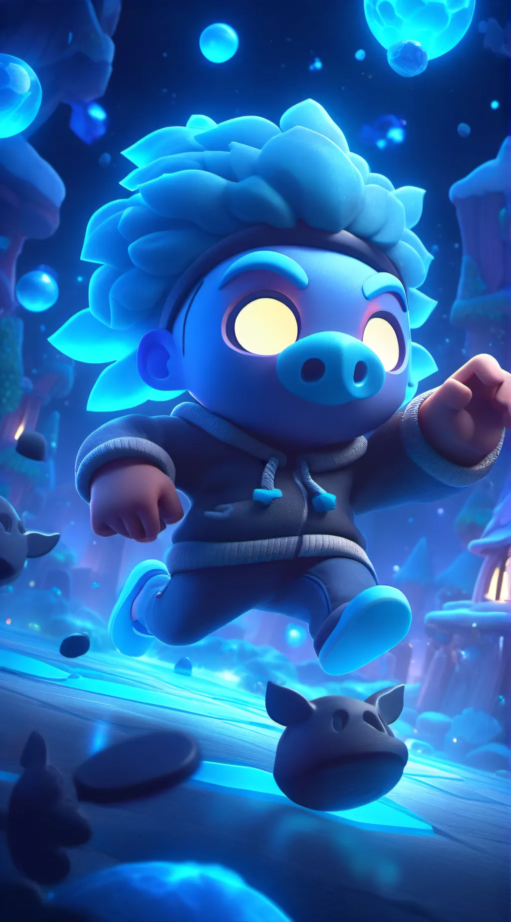 ai character: Fat pig background