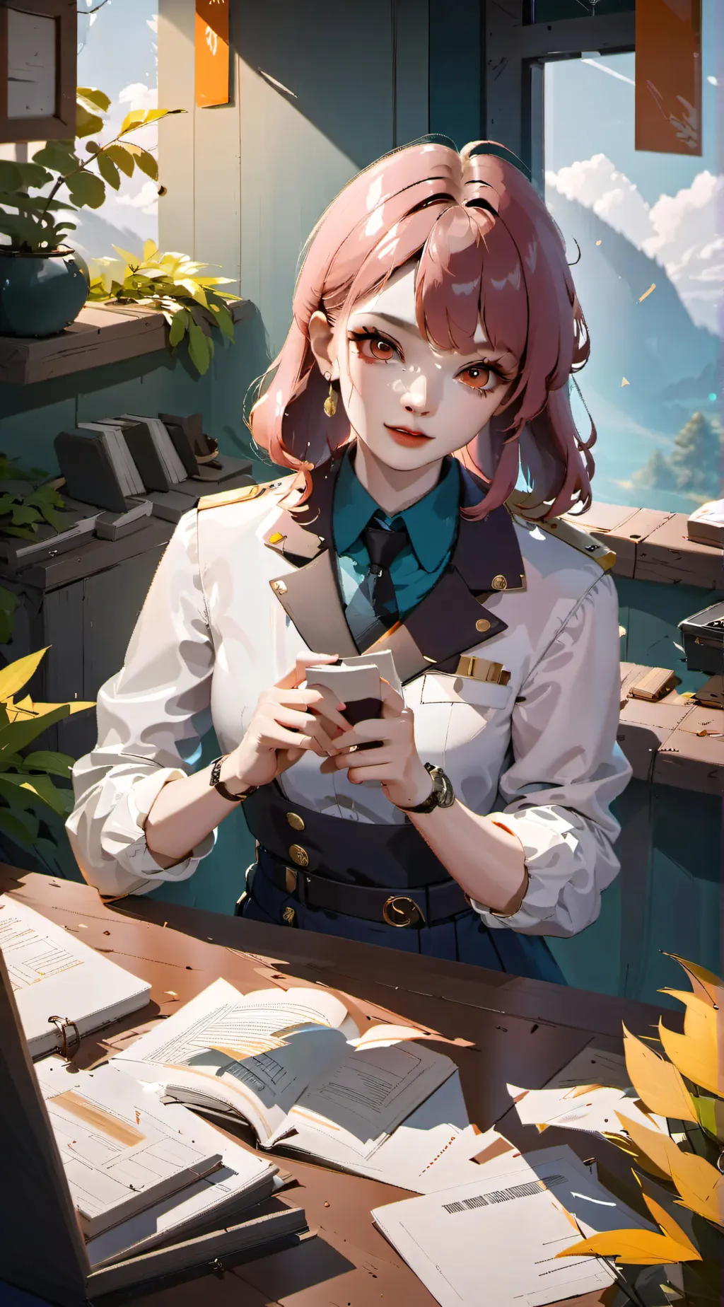 ai character: Stacy  background