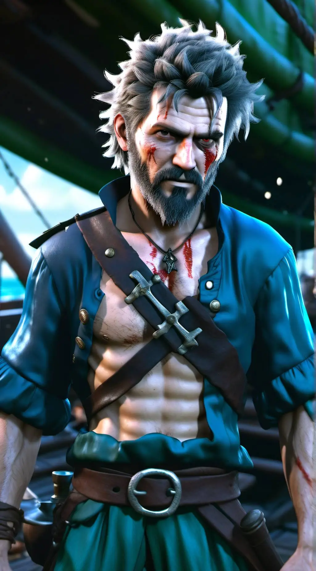 ai character: “Scurvy”  background