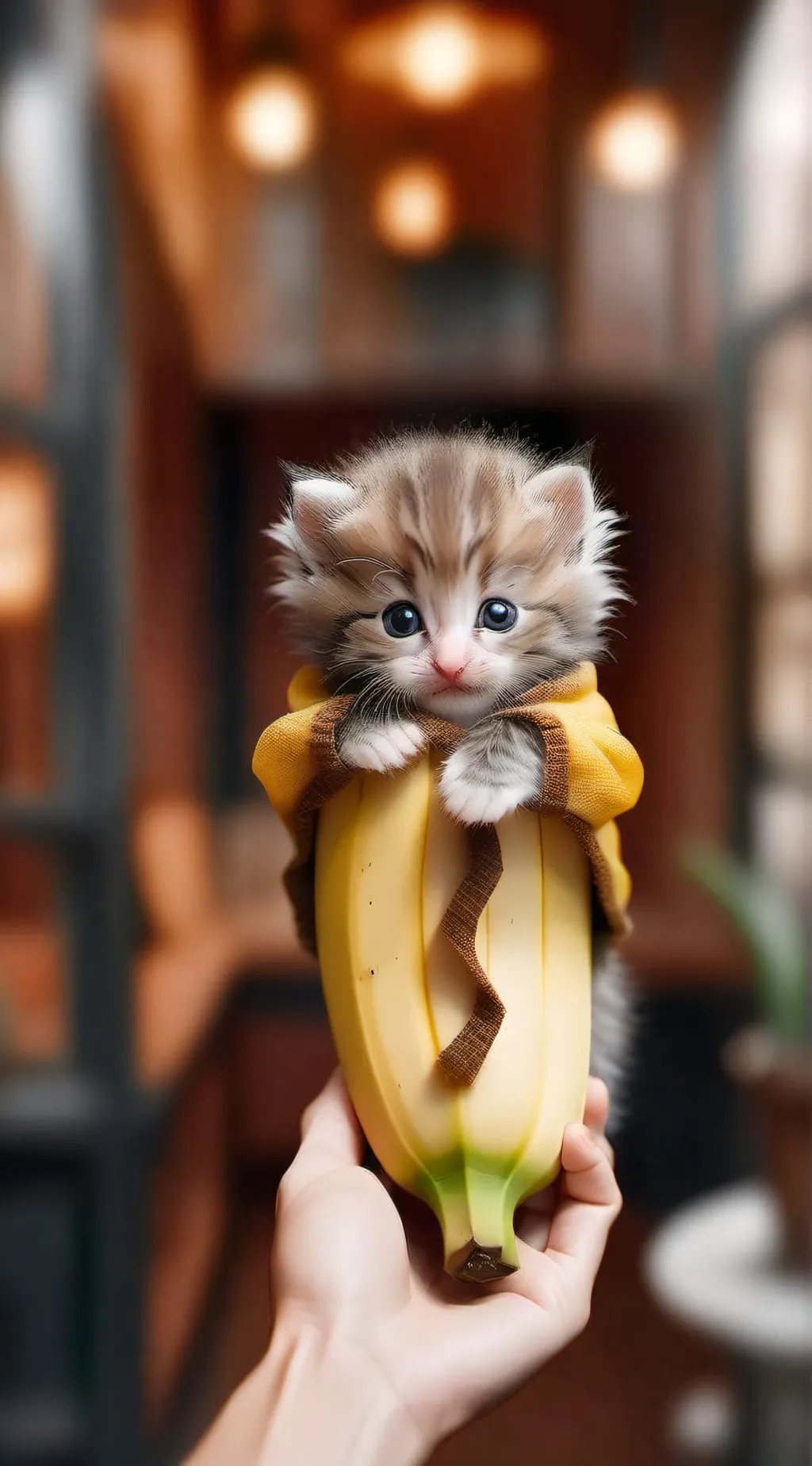 ai character: Banana cat background