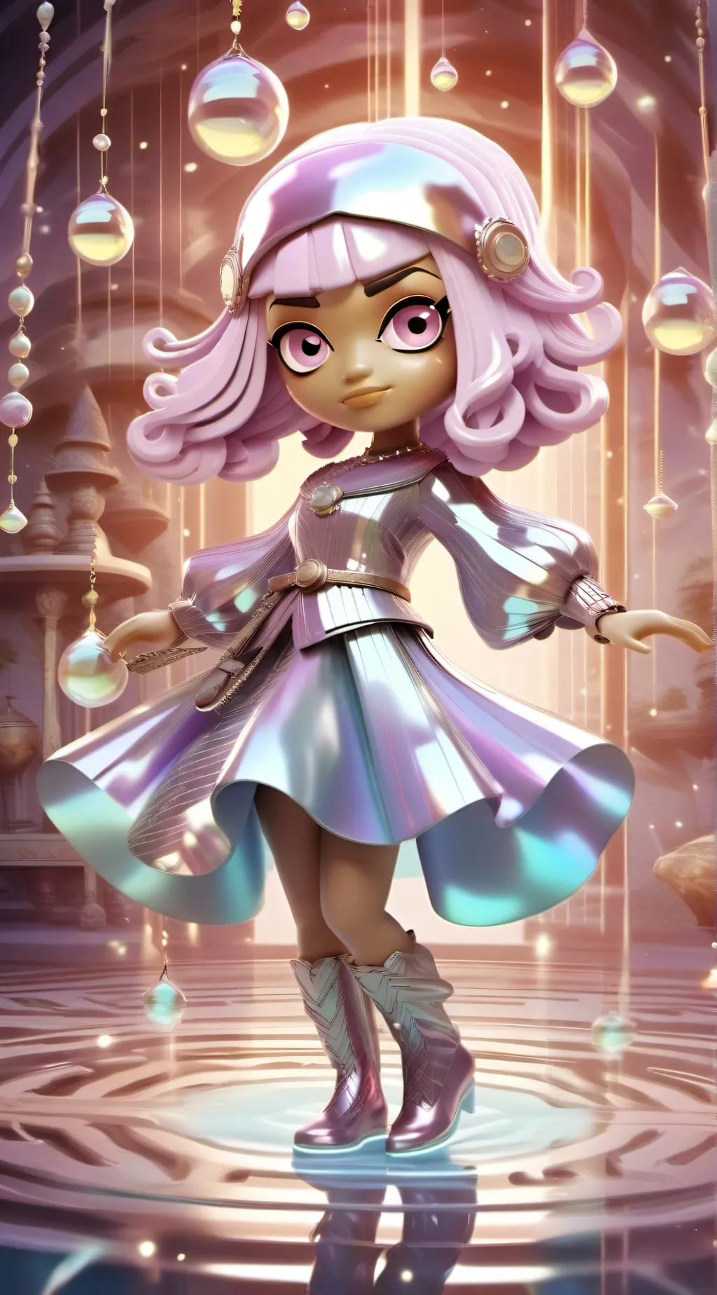 ai character: Purple  background