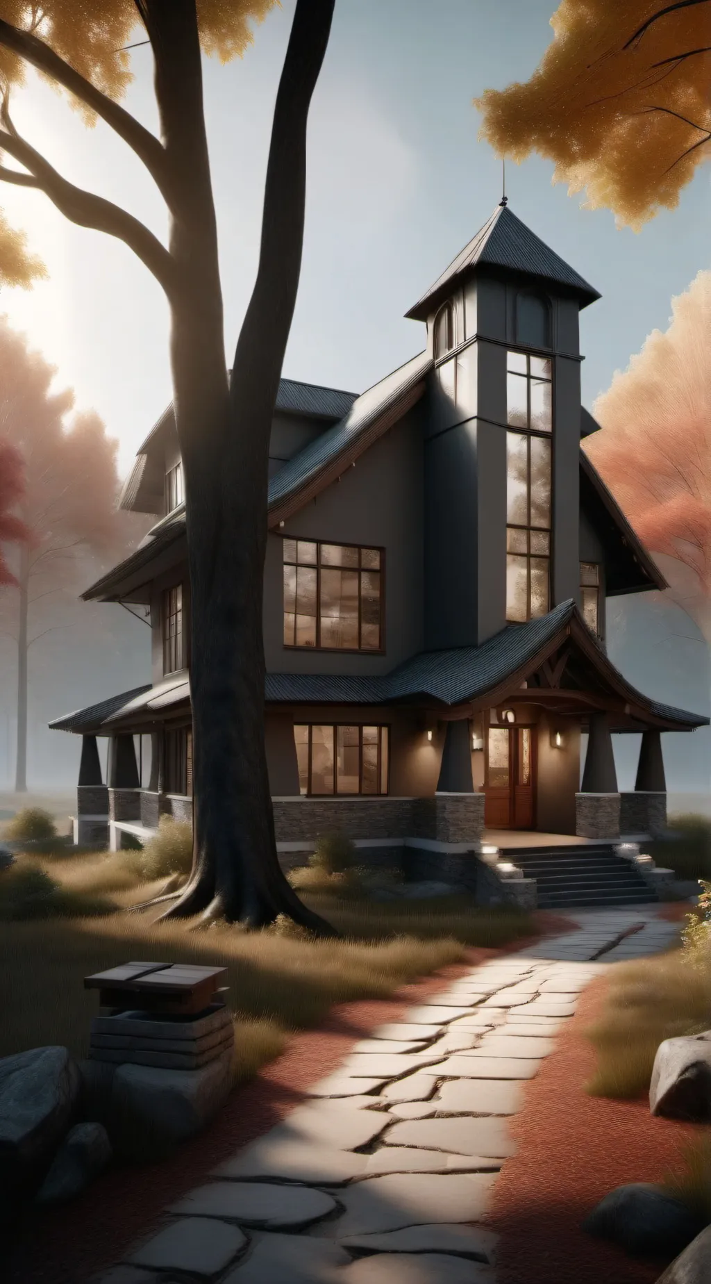 ai character: Disventure camp  background