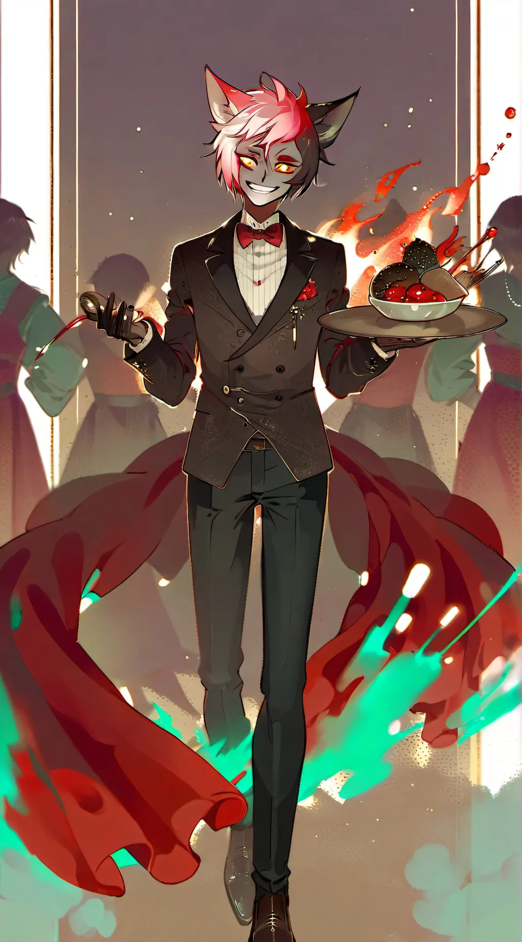 ai character: Papa alastor  background