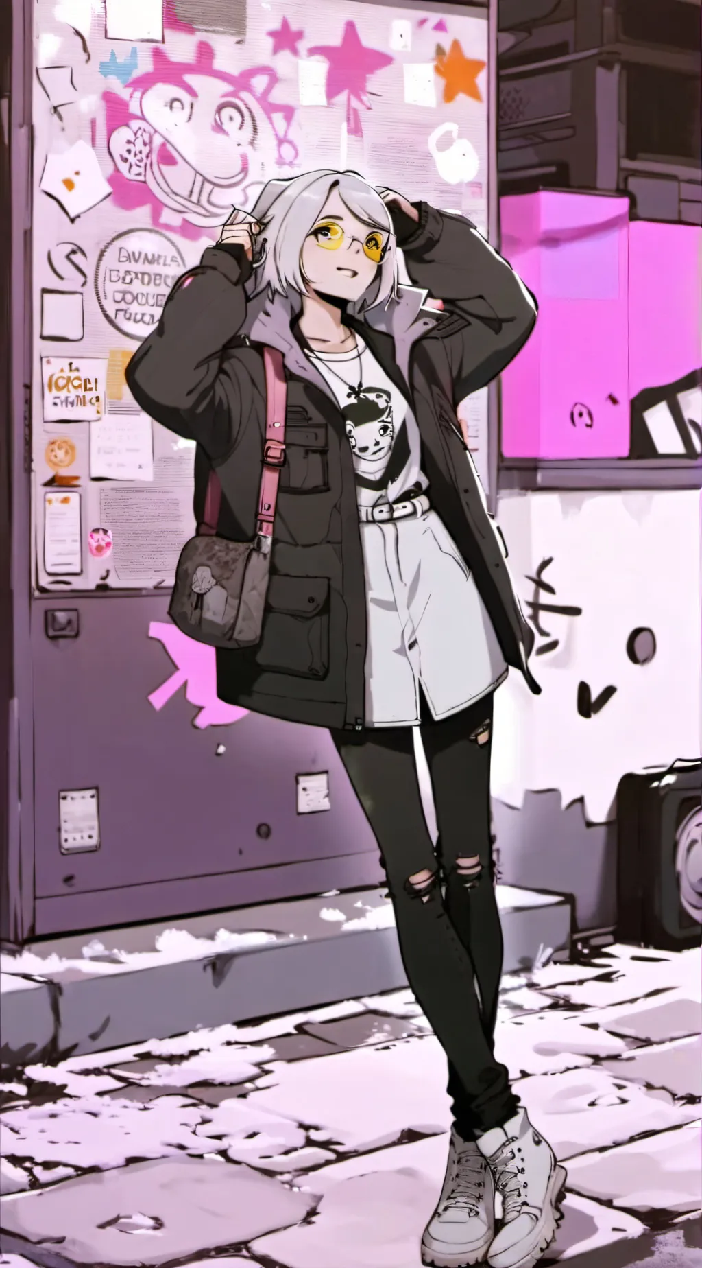 ai character: kuromi  background