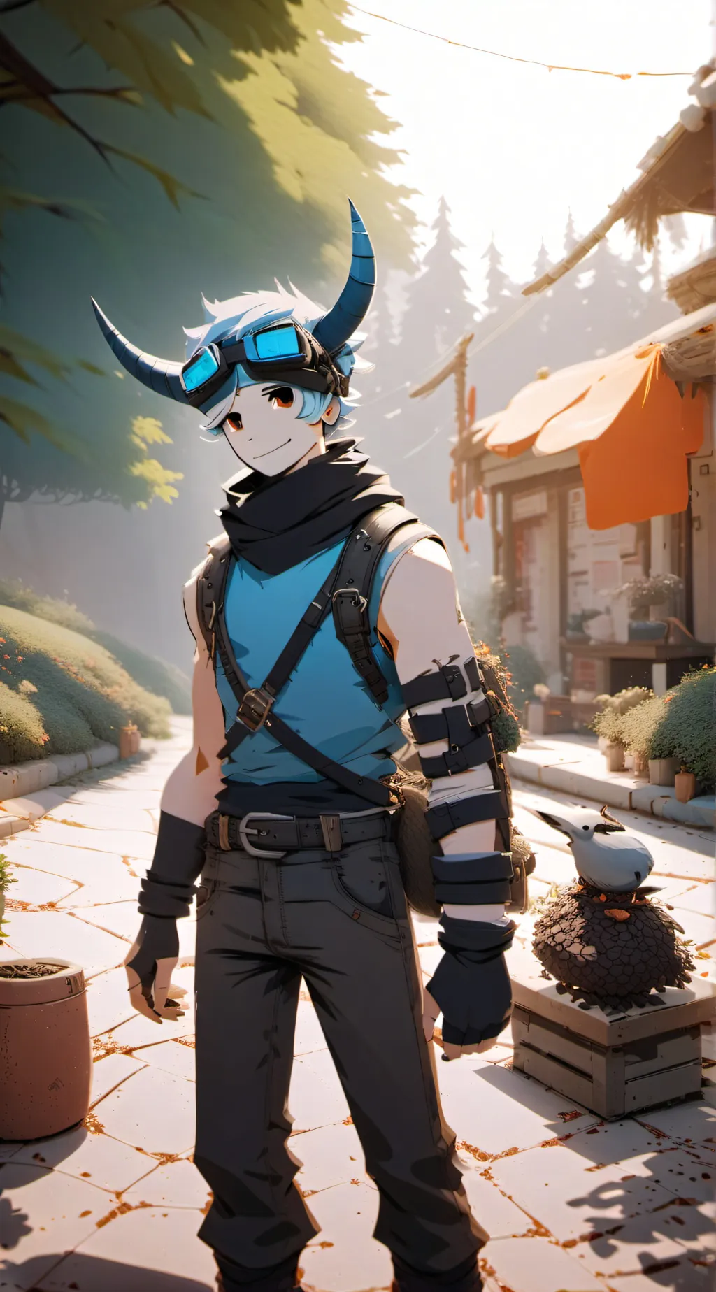 ai character: Rocket background