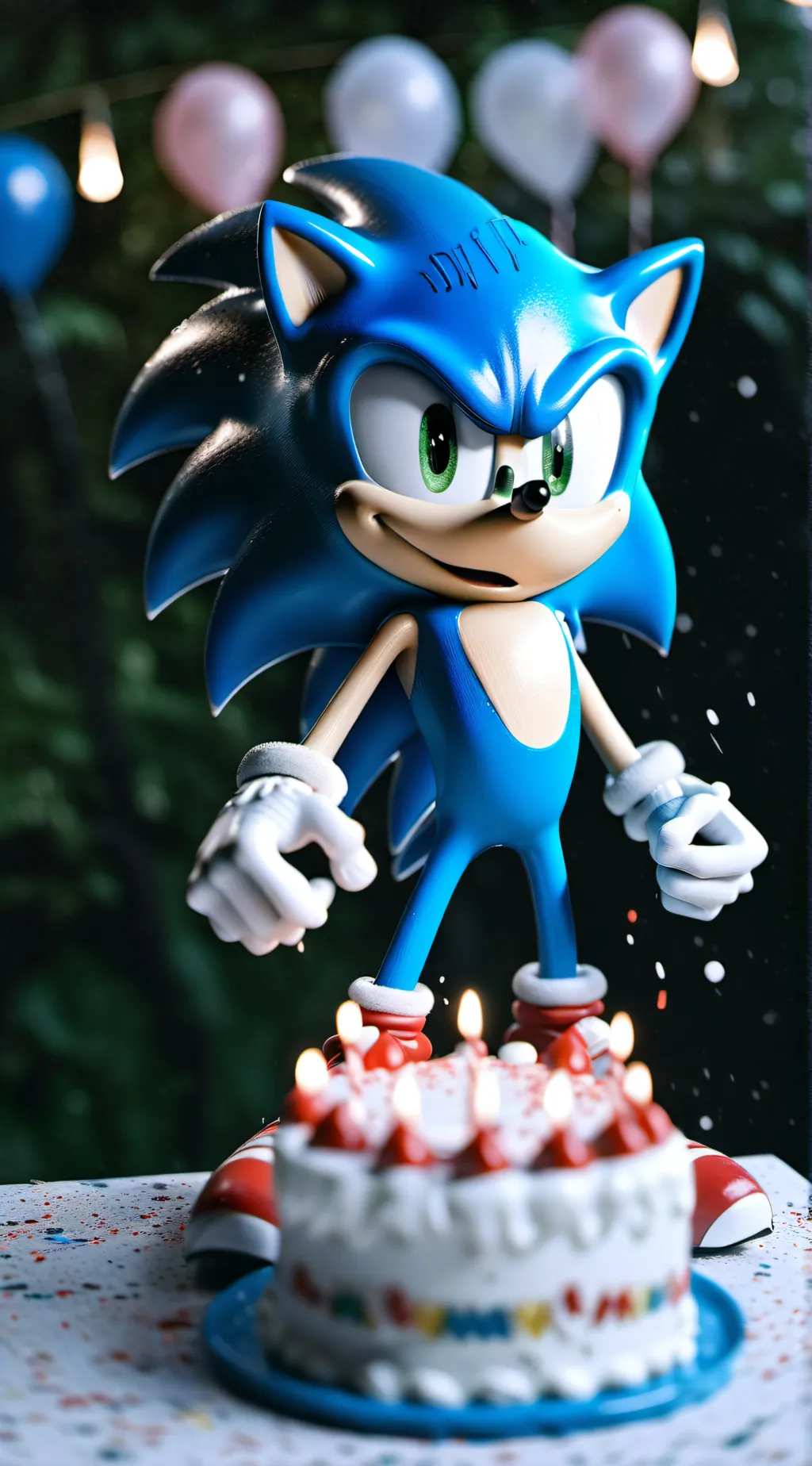 ai character: sonic  background
