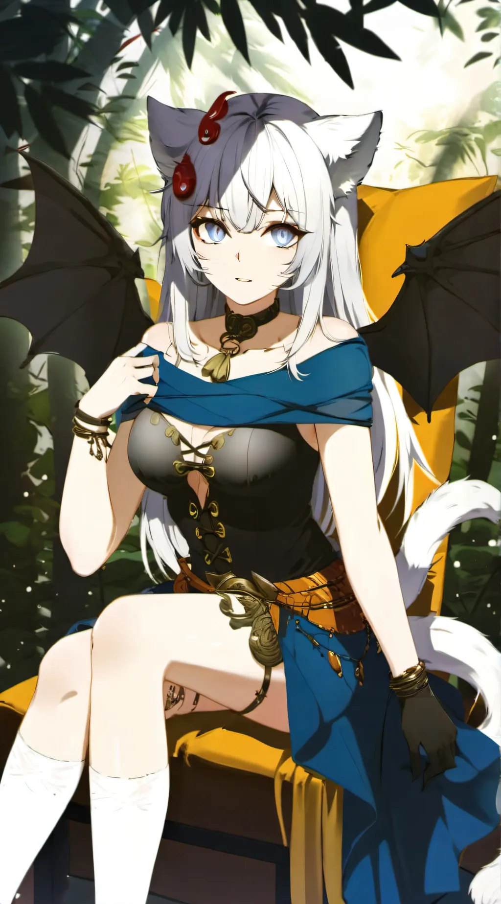 ai character: Luna moon princess background