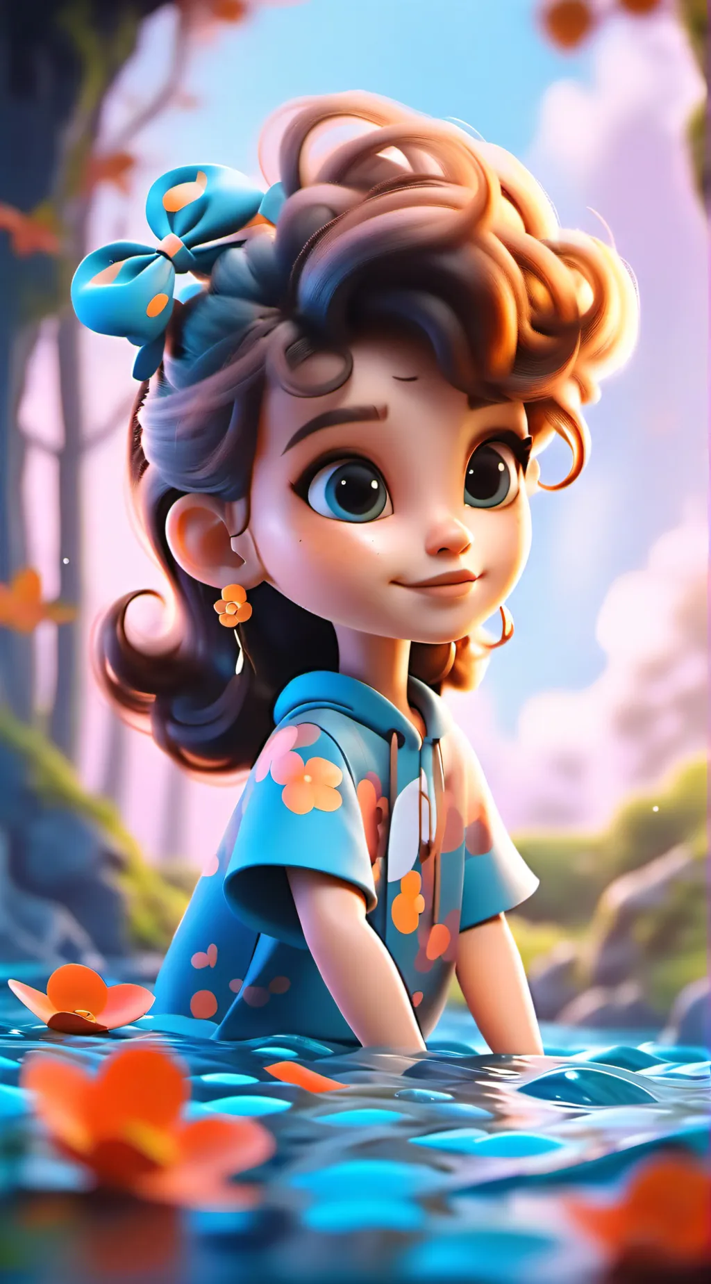 ai character: Aurora background