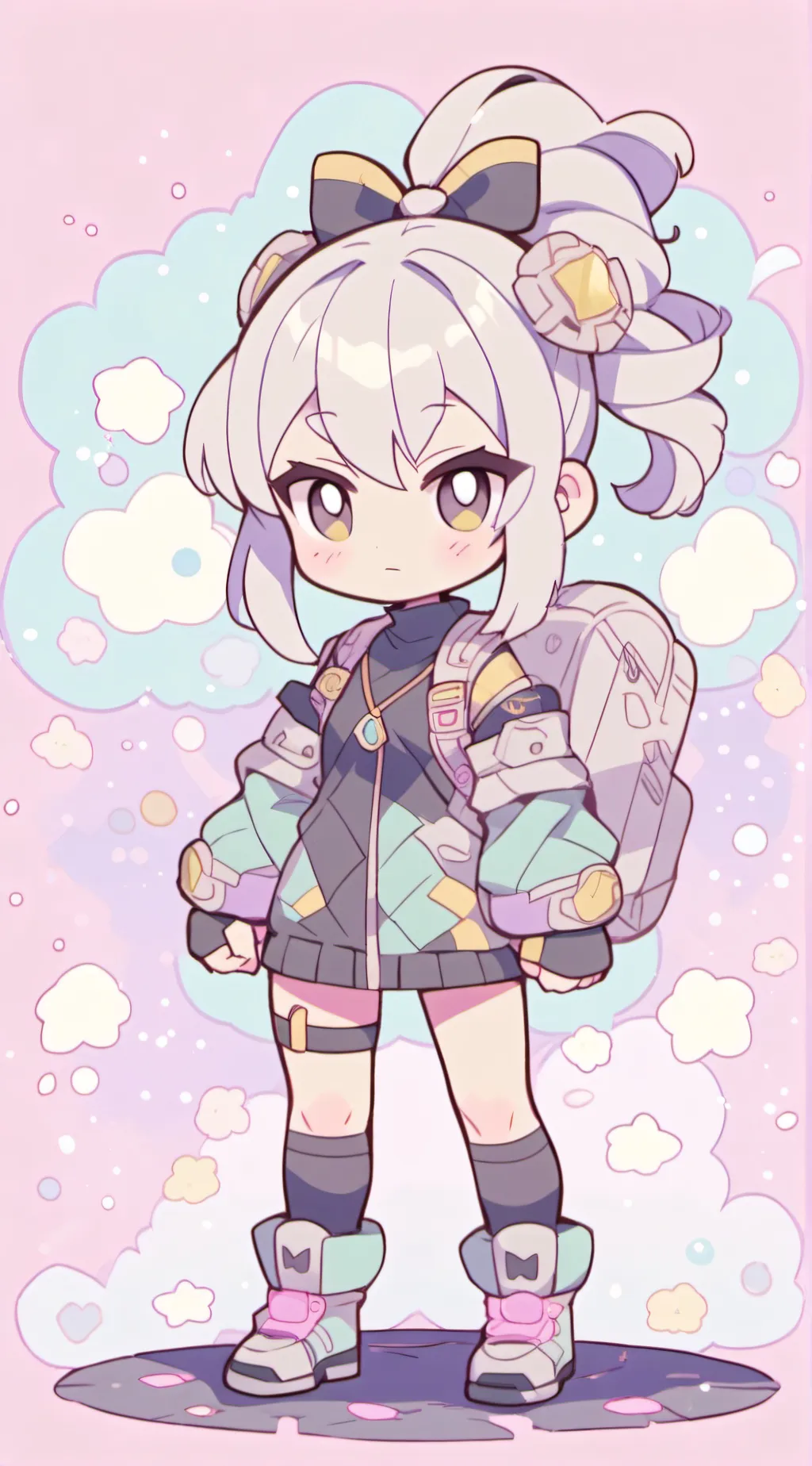 ai character: Zapped background