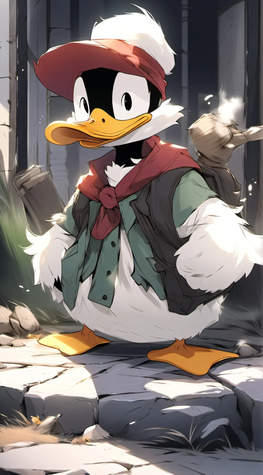 ai character: Huey  background