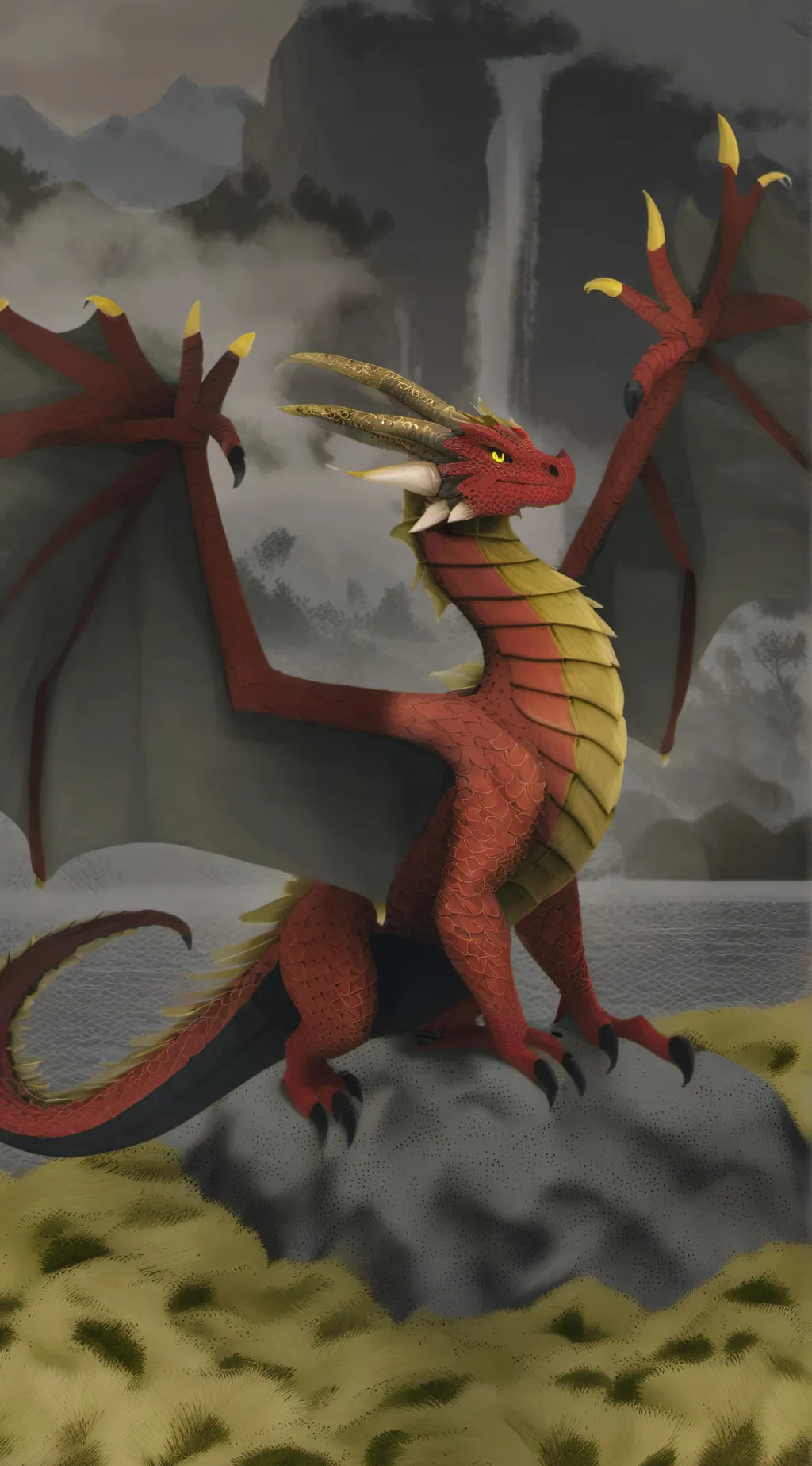 ai character: +•~ FireClaw ~•+ background