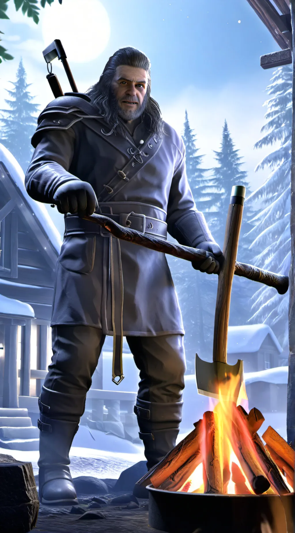 ai character: king skull background