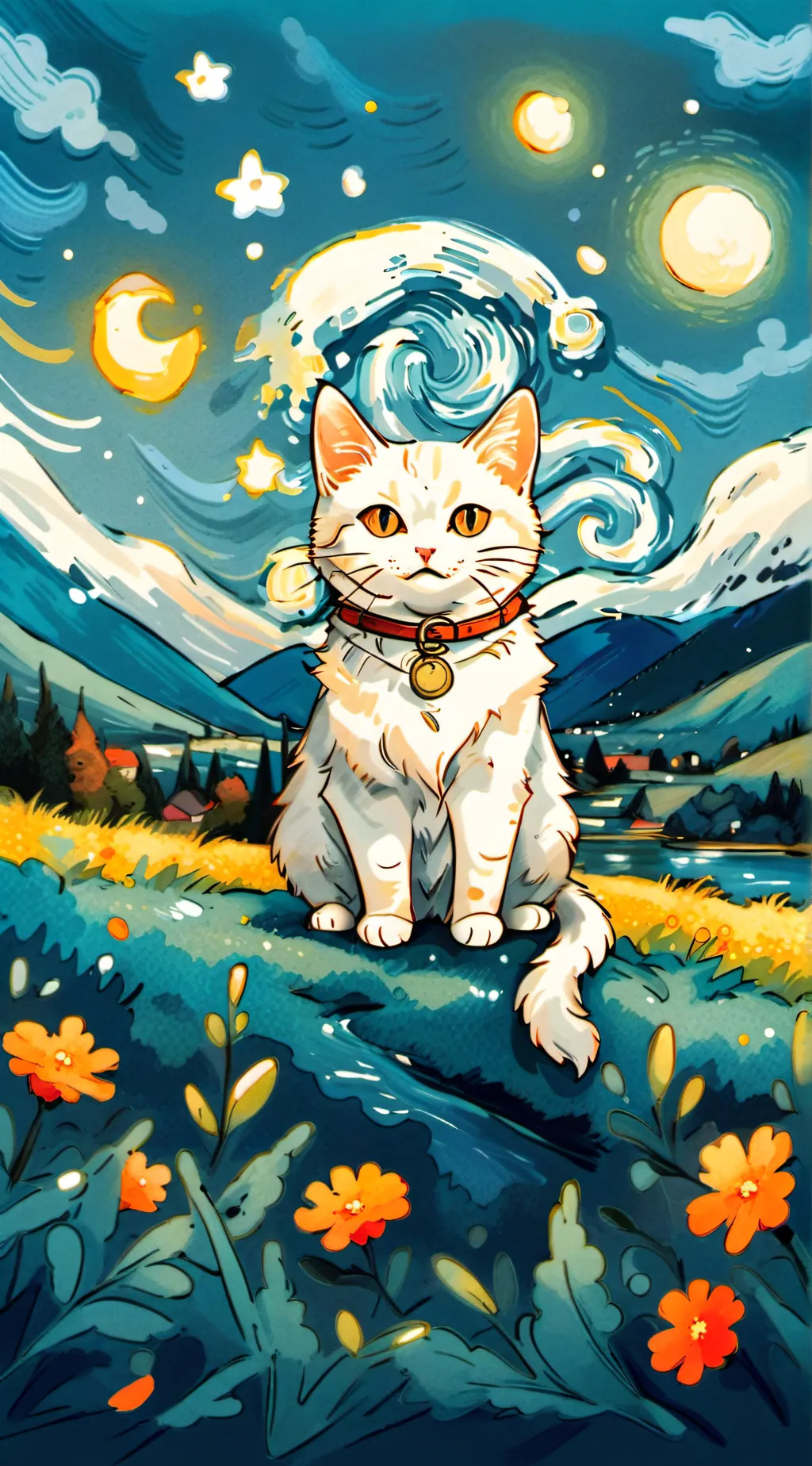 ai character: kitty  background