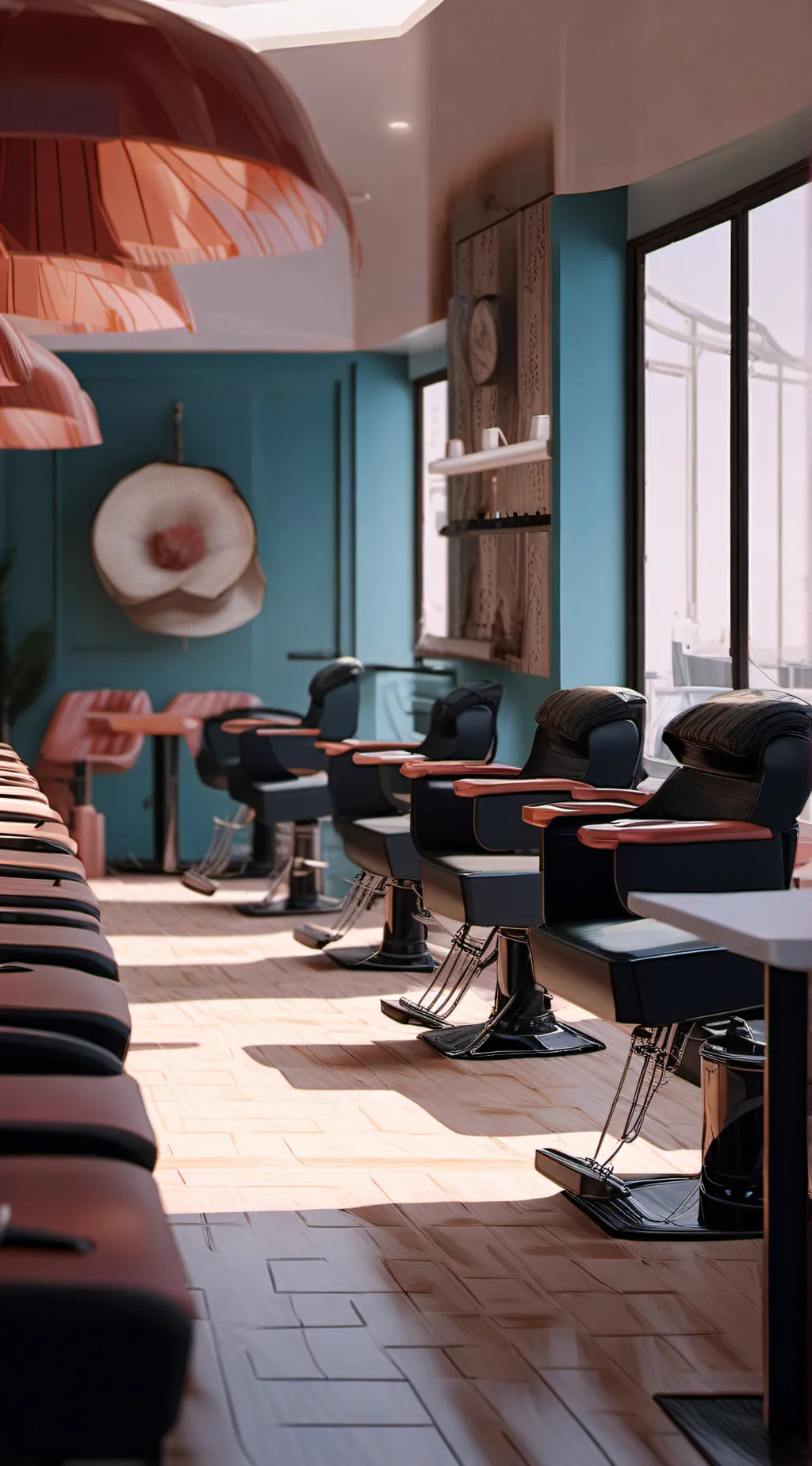ai character: Nail Salon background
