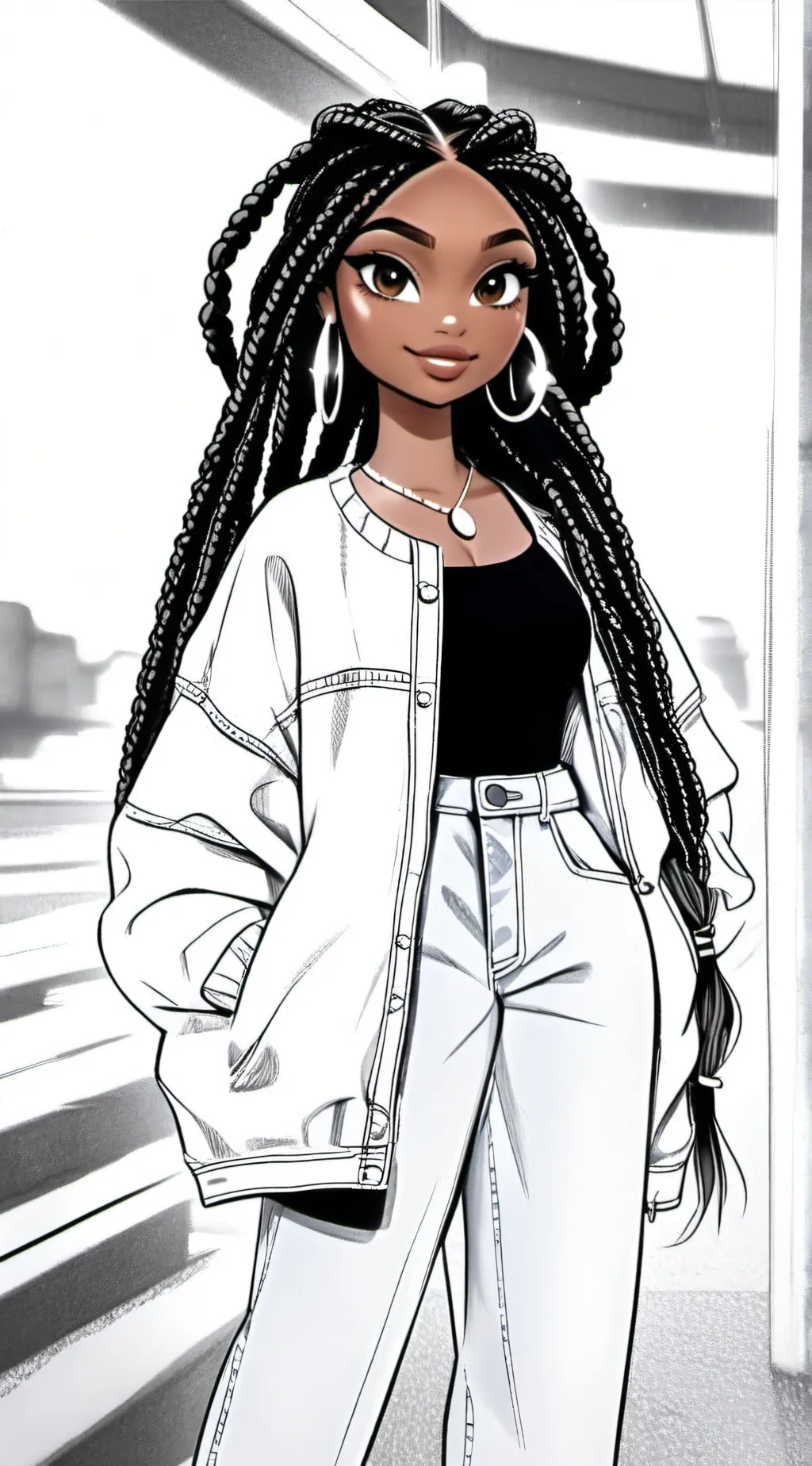 ai character: Nicole  background