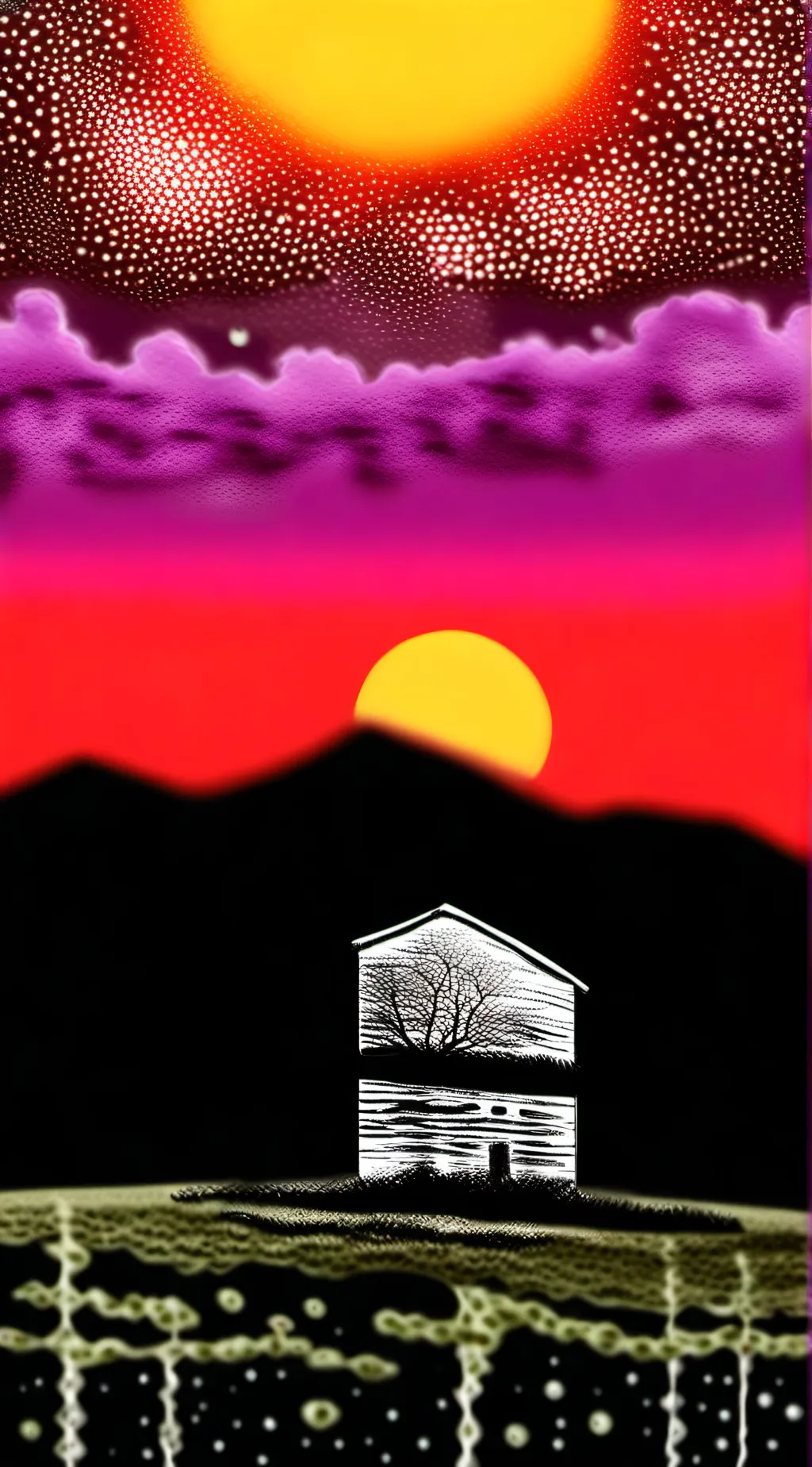 ai character: The sun background