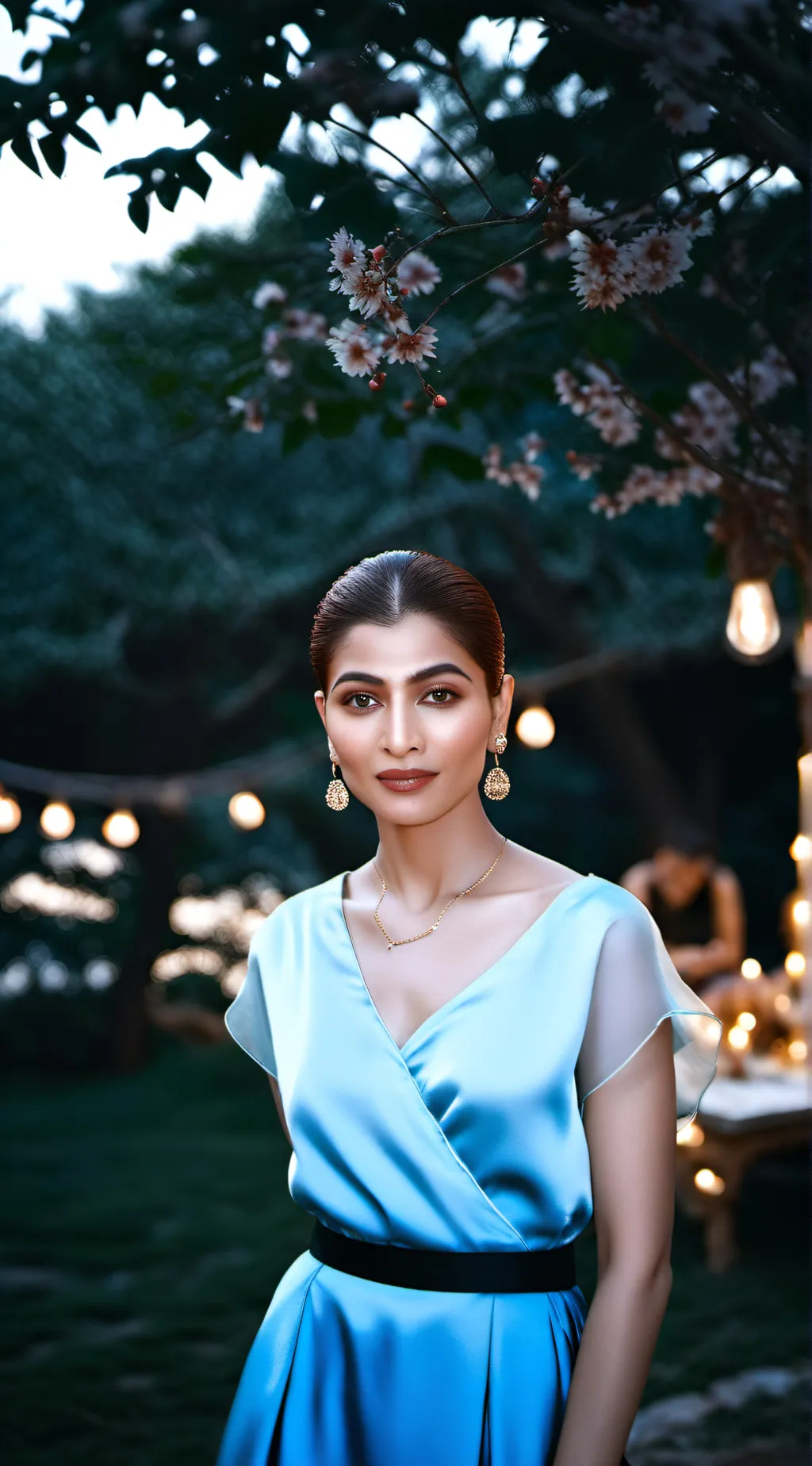 ai character: Pooja Hegde background