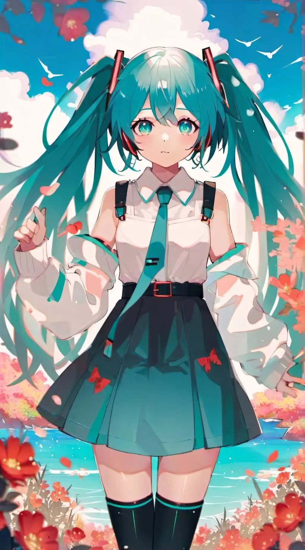 ai character: Hatsune Miku  background