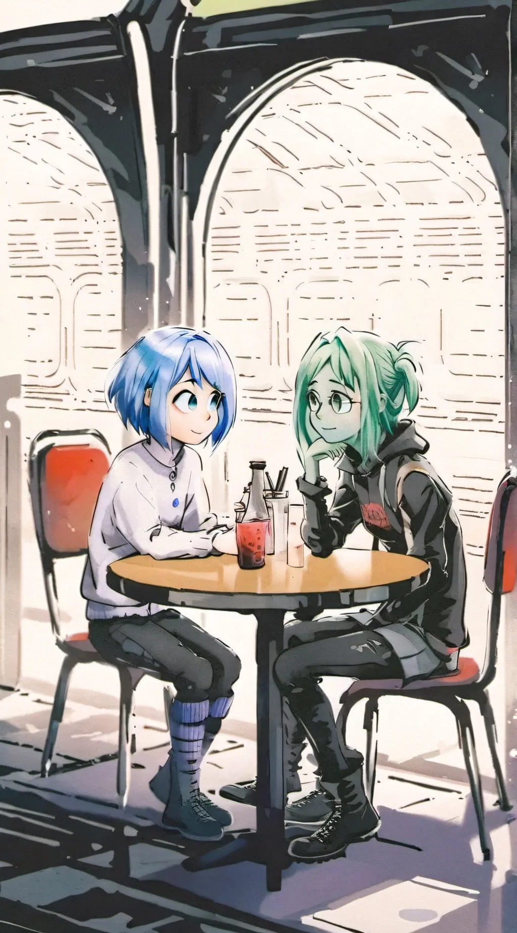 ai character: joy x disgust  background