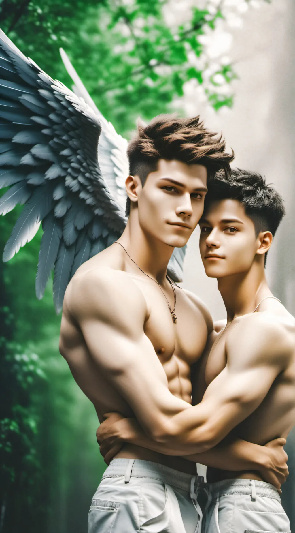 ai character: Lucifer x adam  background
