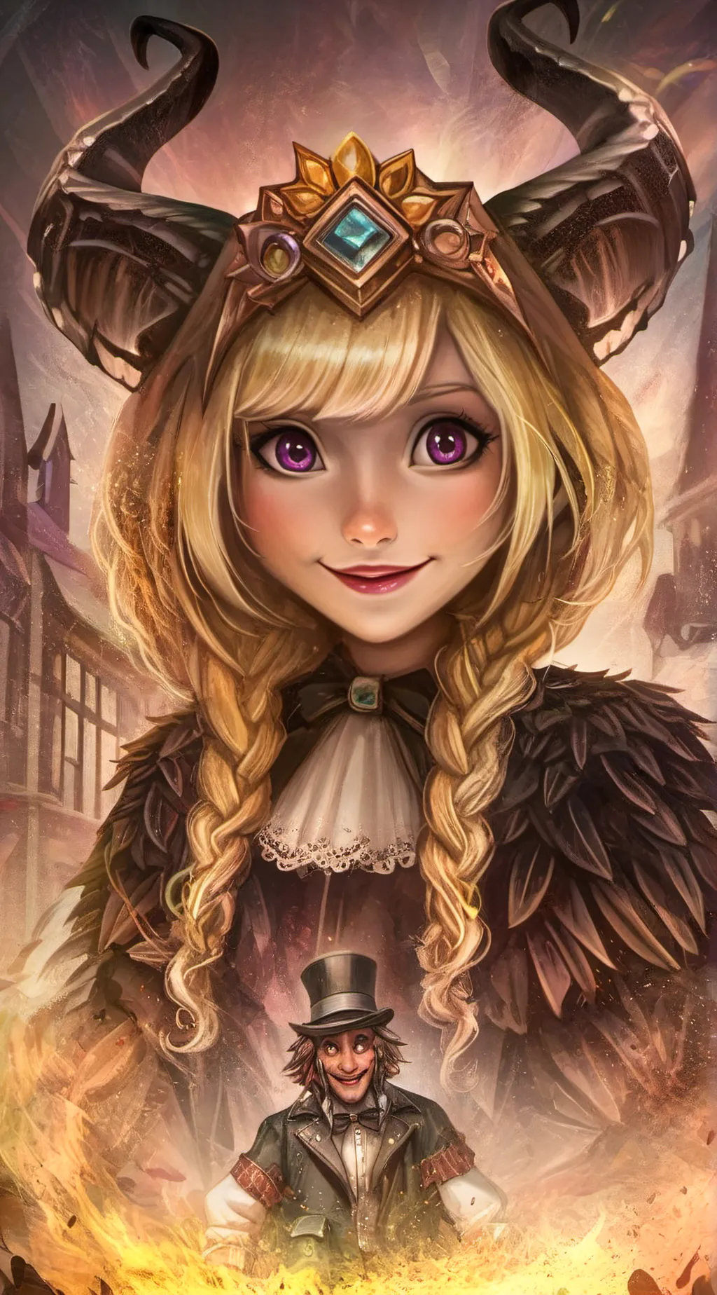 ai character: Julie joyful background