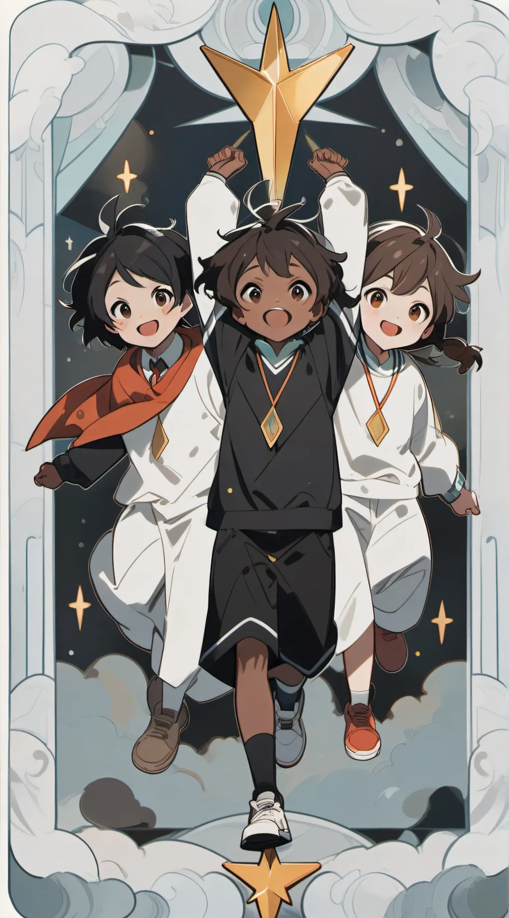 ai character: Hallie,Gus,Naira background