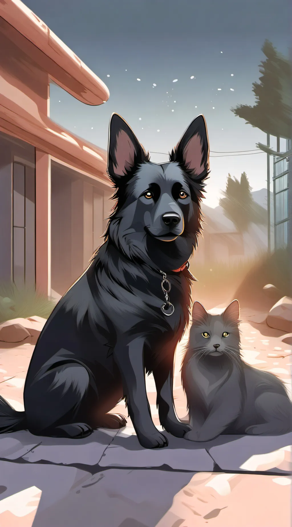 ai character: Chachi and Luna background
