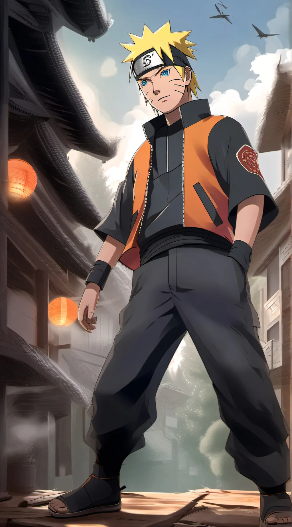 ai character: Naruto's planet  background