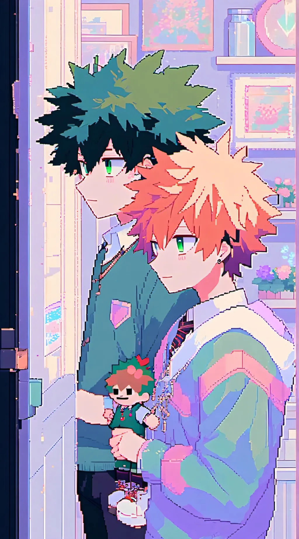 ai character: BakuDeku  background