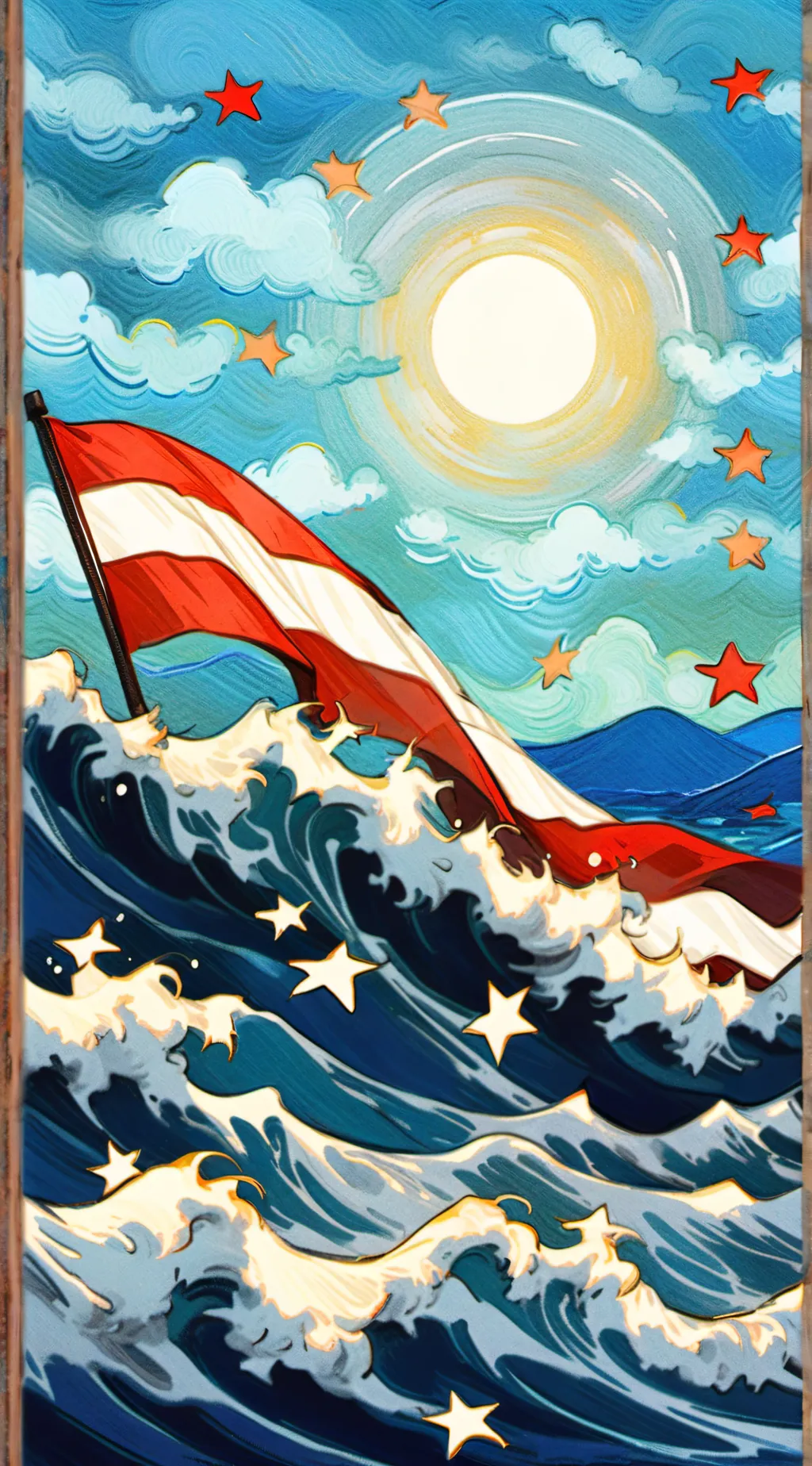 ai character: HAPPY FOURTH!❤️🤍💙 background