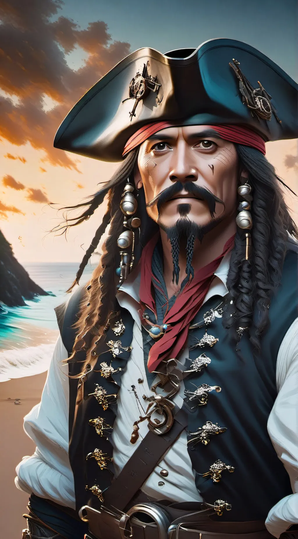 ai character: Jack Sparrow background