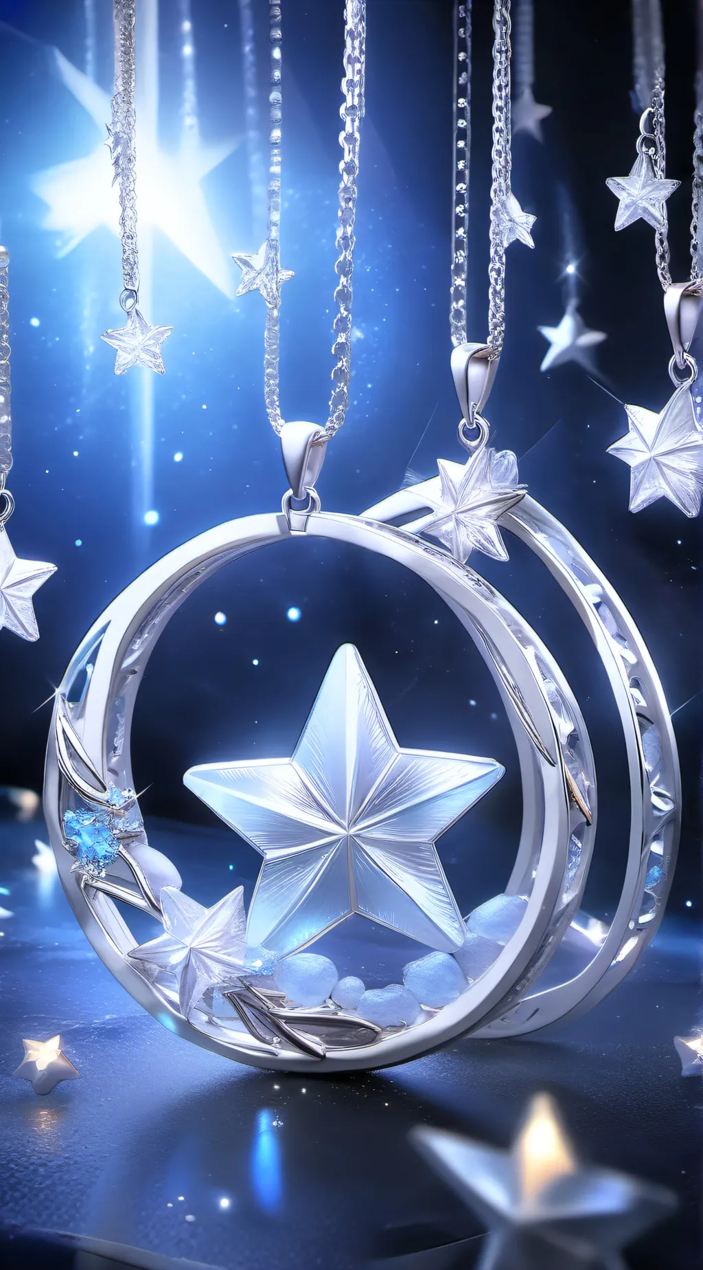 ai character: star necklaces  background