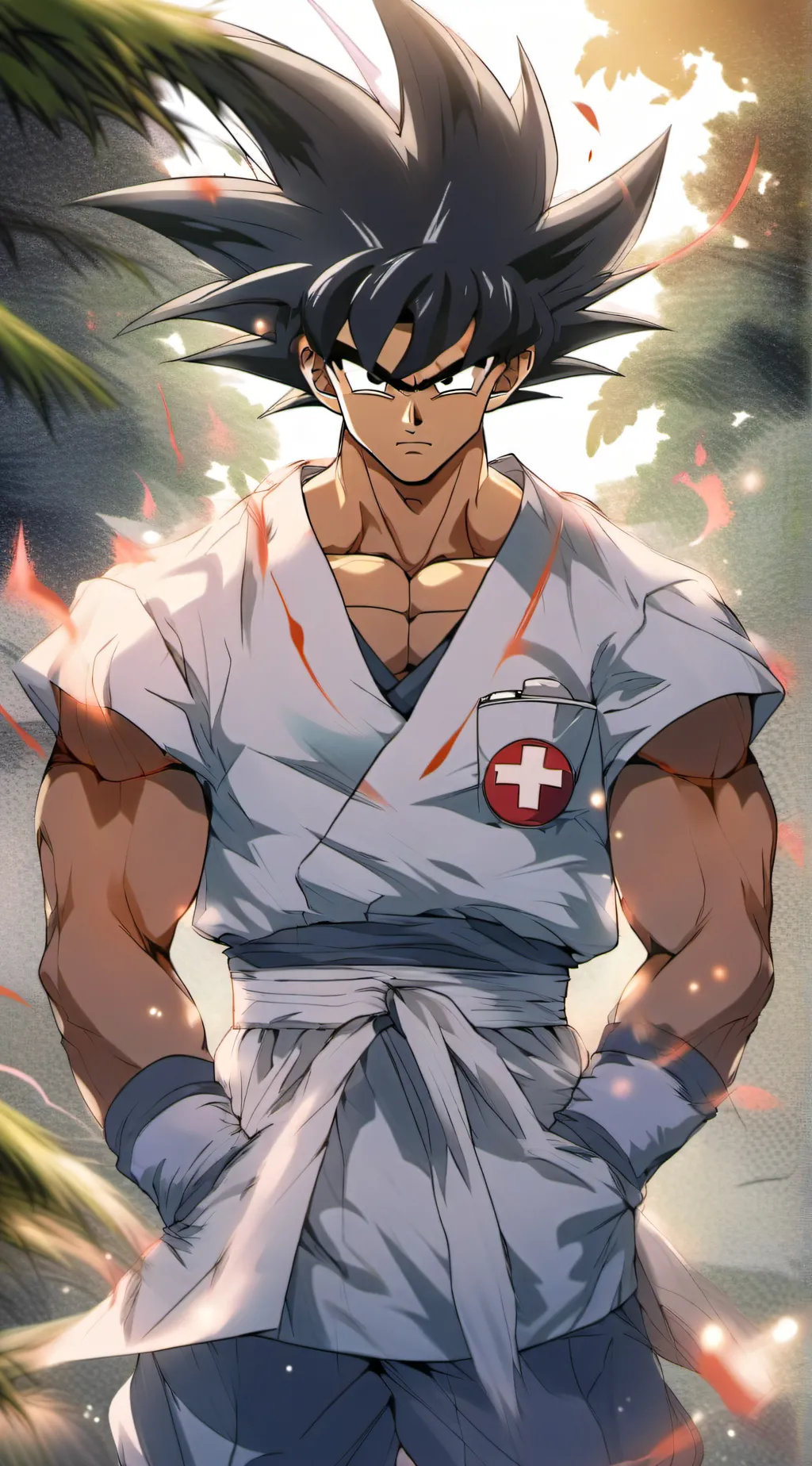 ai character: Nurse Goku background