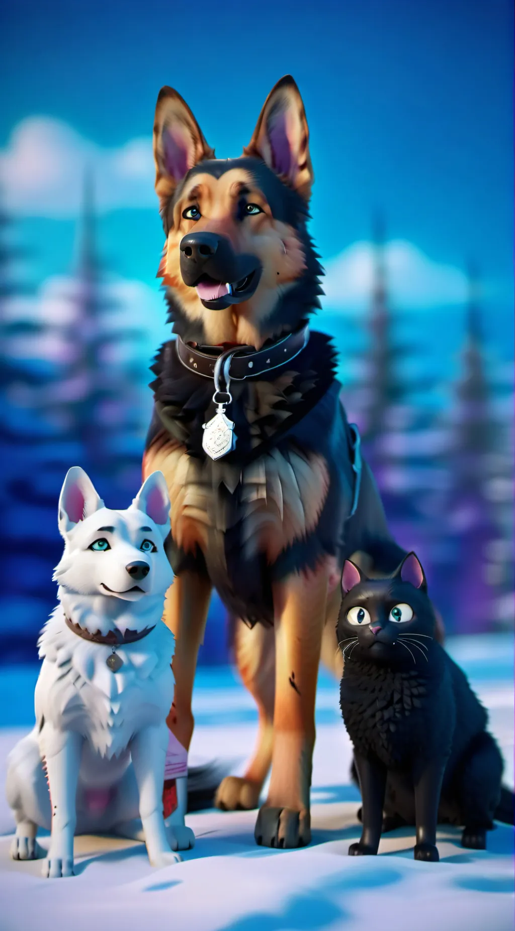 ai character: cats and dogs rokg background
